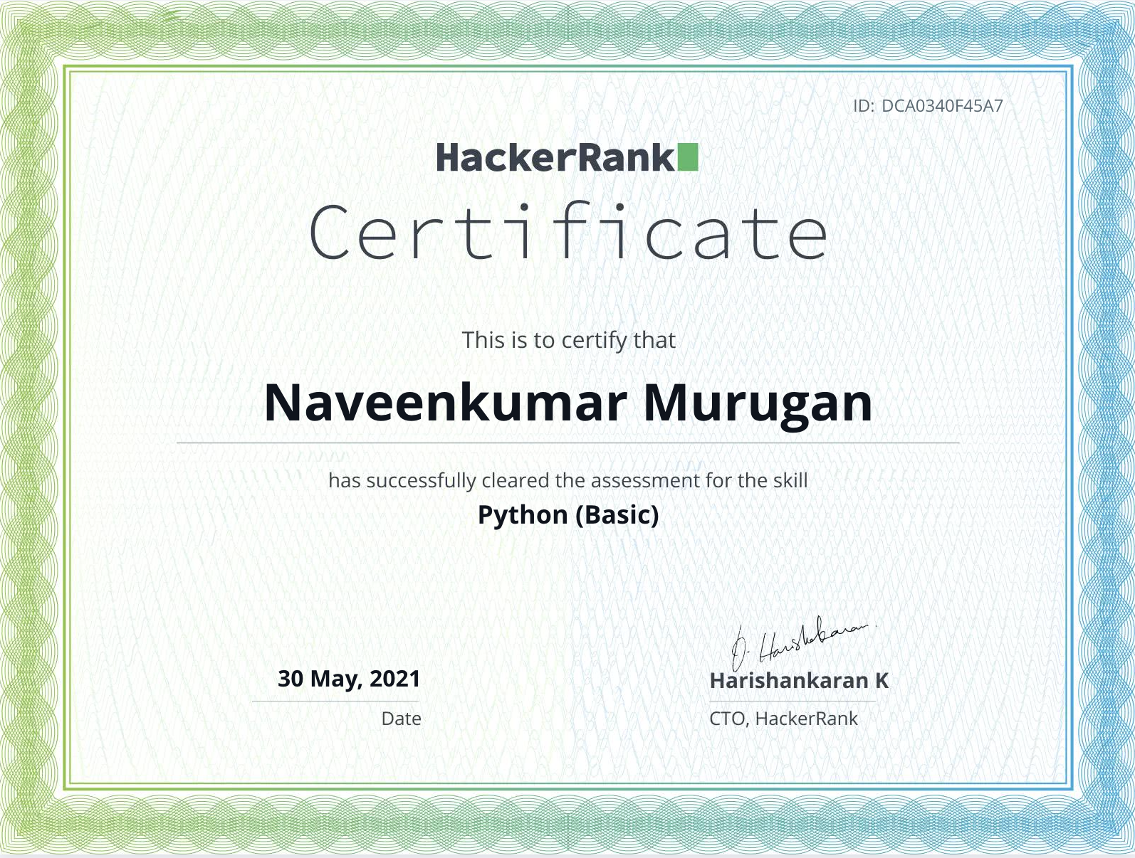 Hacker Rank Python