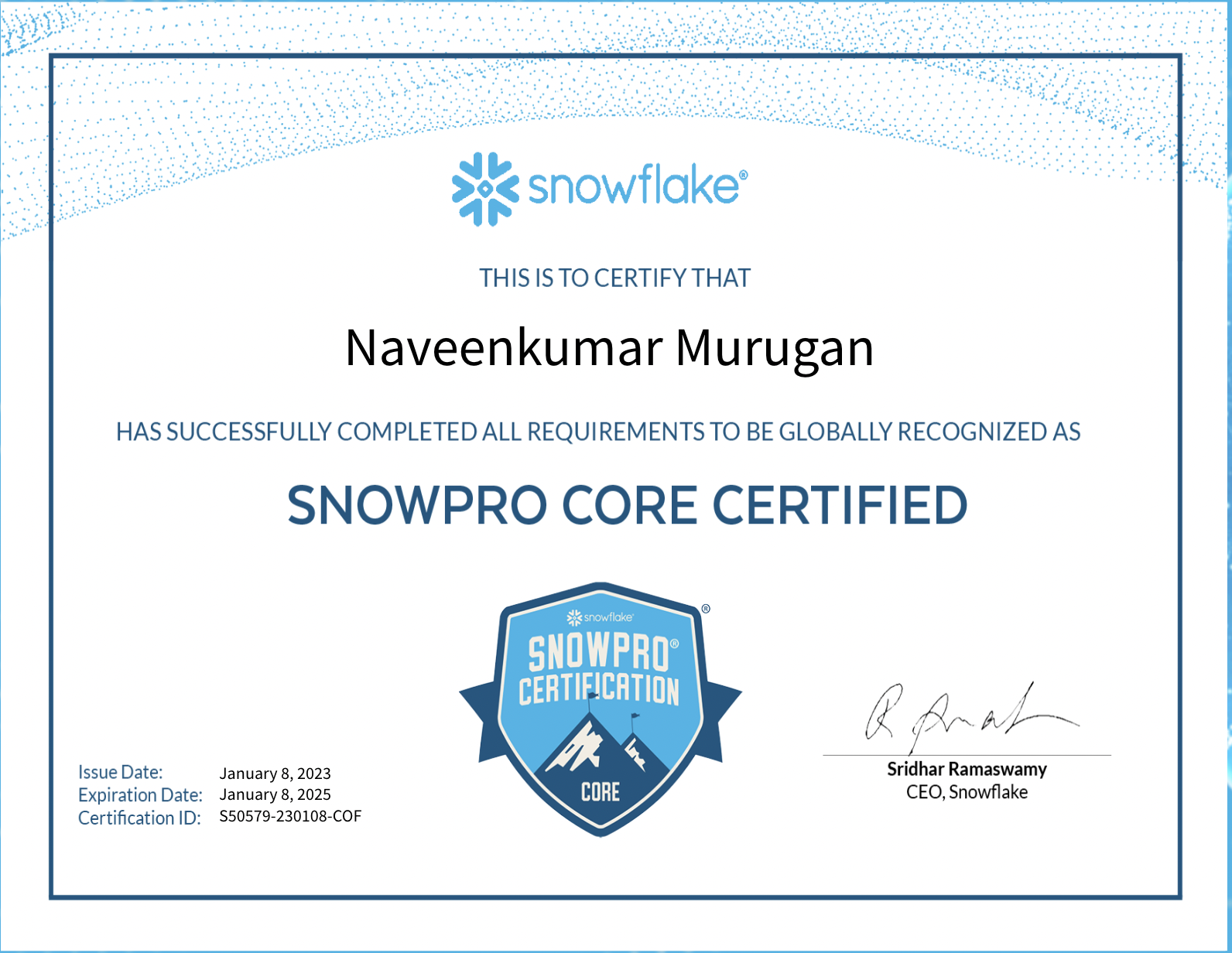 Snowflake Certified